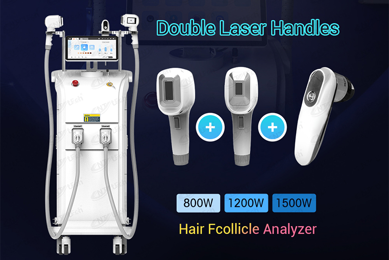 2 Handpiece Triple Wavelengths 808 Laser Diode Hair Removal Machine (2)