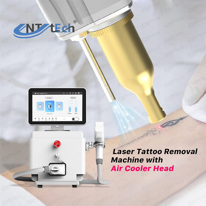 High quality Nd Yag Laser Tattoo Removal Machine with Air cooler head