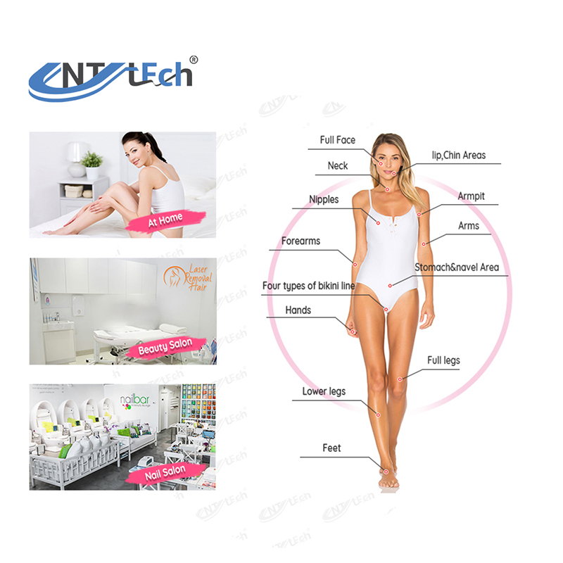 Painless Permanent Mini Diode Laser Hair Removal Machine