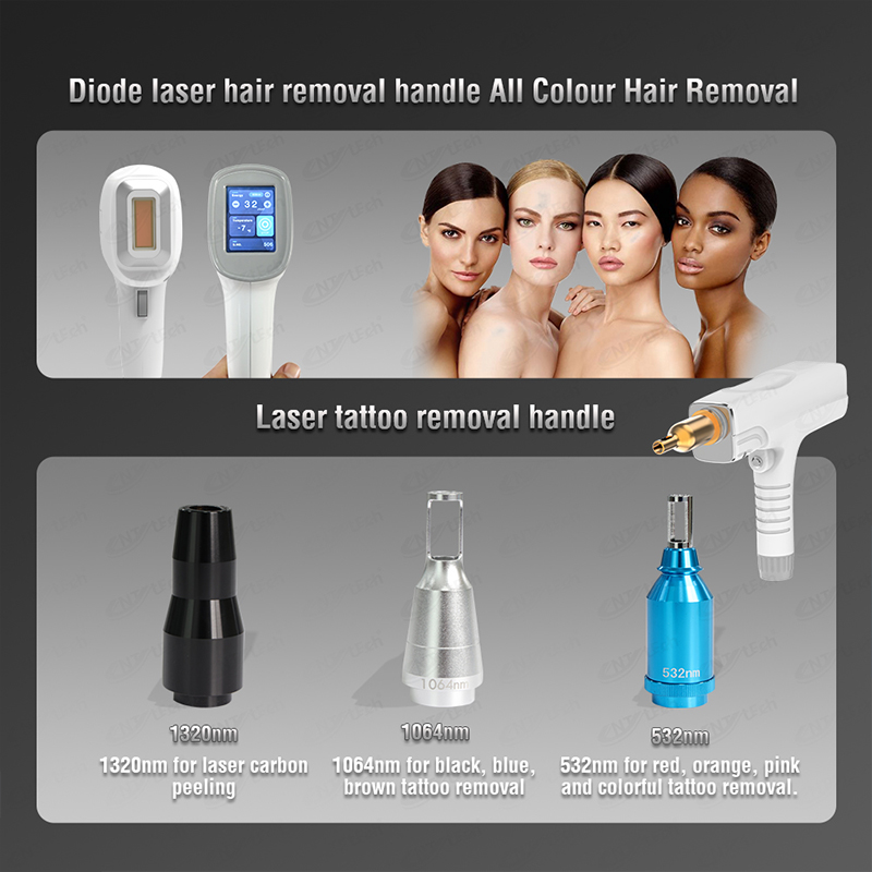 Professional UNT laser diode 755 808 1064 hair removal tattoo removal picosecond laser machine