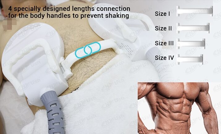 Professional muscle building ems rf sculpting machine neo 4 handle